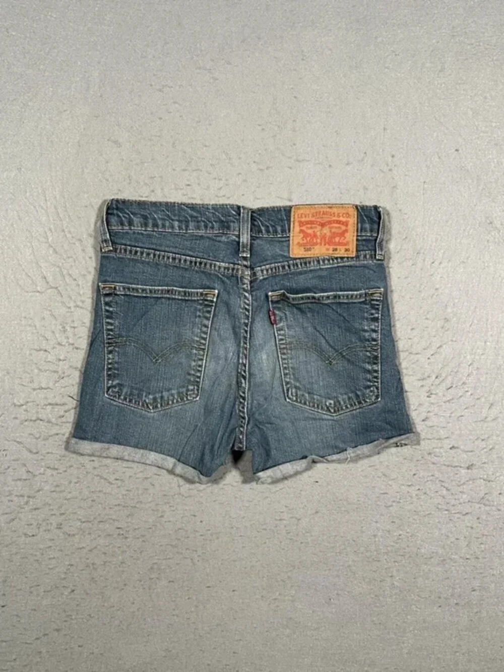 Levi’s 510 Cropped Blue Denim Shorts Skinny Fit W28 I2